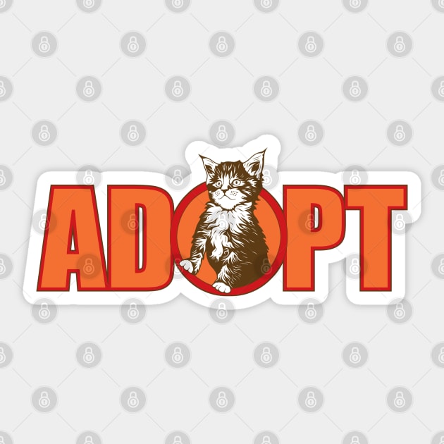 ADOPT Kitten Sticker by GritFX